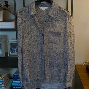 100% Silk DVF Buttondown Mini Leopard- Never Worn